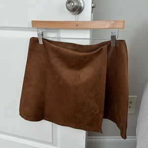 Mango Suede Mini Skirt Size L